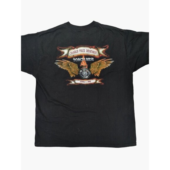 Chosas Harley Davidson Torch Ride 2000 Mens Size XL Chandler Police Tee - Picture 2 of 8